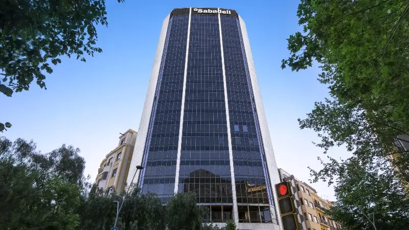 Façade of the Diagonal Vertical Building in Barcelona