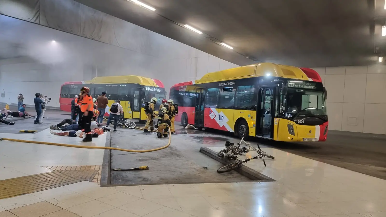 Simulacro SFM dársena autobuses